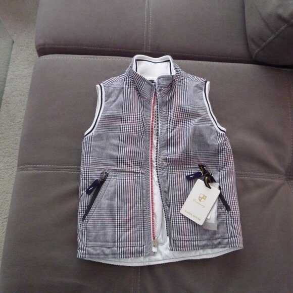 LAPIN HOUSE JUNIOR COUTUREREVERSABLE BOYS SLEEVLESS JACKET NEW WITH TAGS